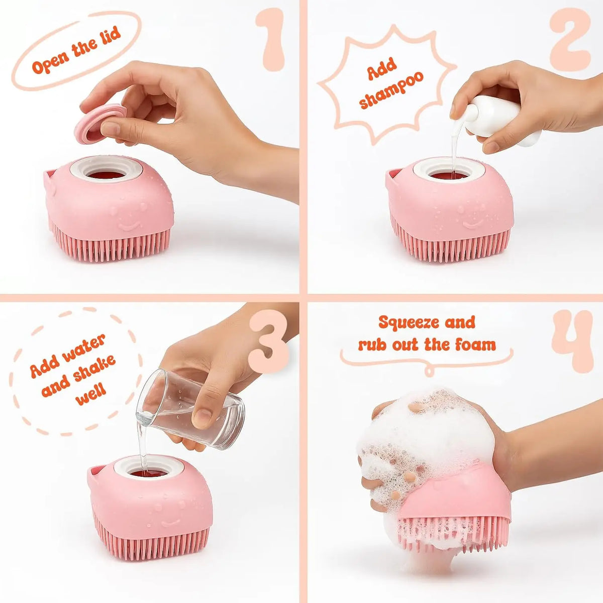 Pet Grooming Bath Tool, Durable for Deshedding. 8.5cm, Silicone, for Salon Use, Time Saver