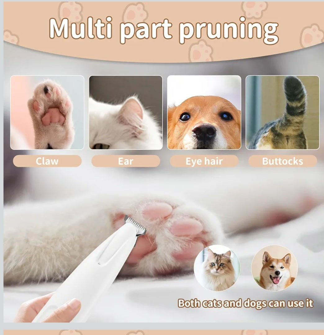 Electric Pet Grooming Scissors, Quiet and Gentle Operation, Cordless Dog and Cat Hair Trimmer