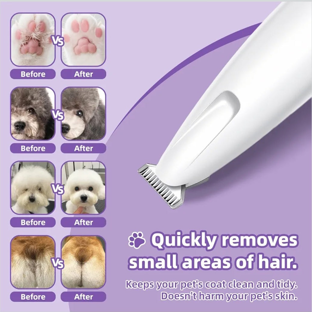 Electric Pet Grooming Scissors, Quiet and Gentle Operation, Cordless Dog and Cat Hair Trimmer