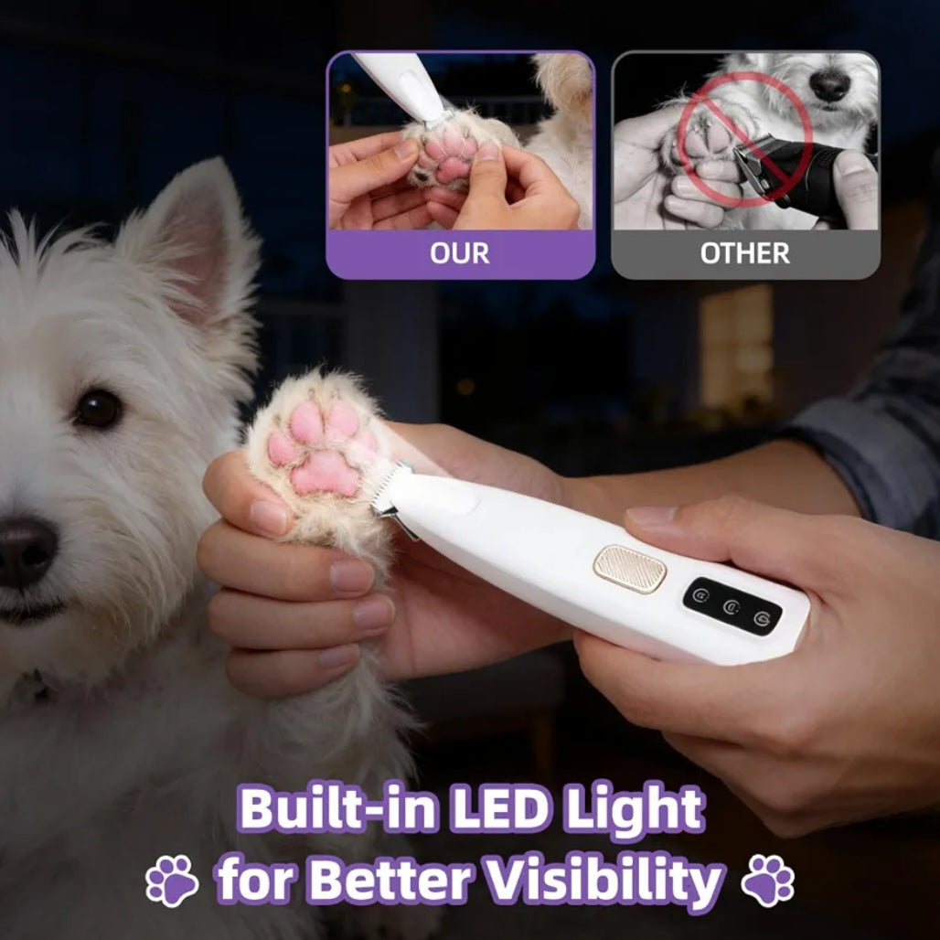 Electric Pet Grooming Scissors, Quiet and Gentle Operation, Cordless Dog and Cat Hair Trimmer