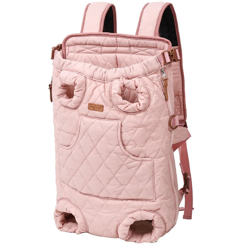 Winter Pet Dog Backpack Thicken Warm Cat Backpack Hands Free Portable Travel Dog Carrier for Small Dogs Windproof Safety Pet Bag